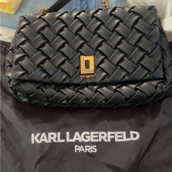 Karl Lagerfeld Black Quilted Shoulder Bag